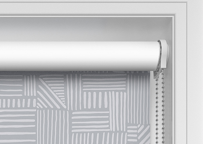 Irregular Tiles, Classic Grey - Twist&Fit Roller Blind - Image 11